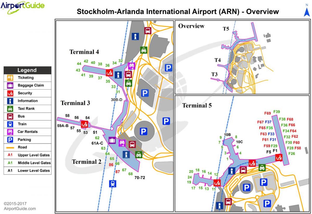 Stokholmu arlanda aerodrom mapu