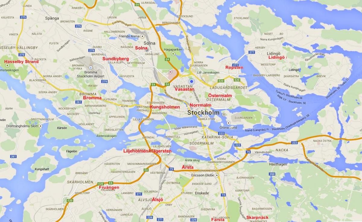 mapa bromma Stokholmu
