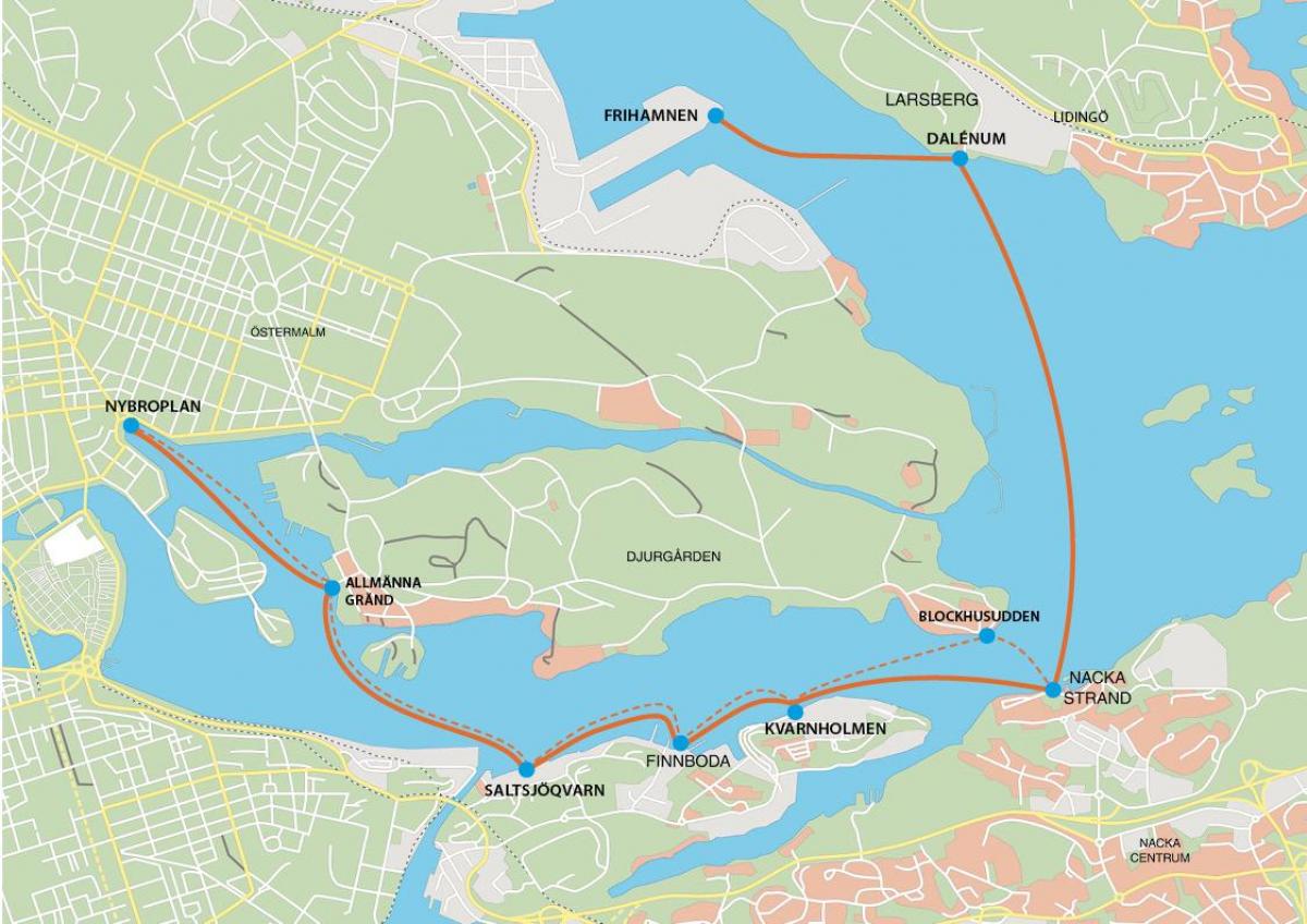 mapa frihamnen Stokholmu
