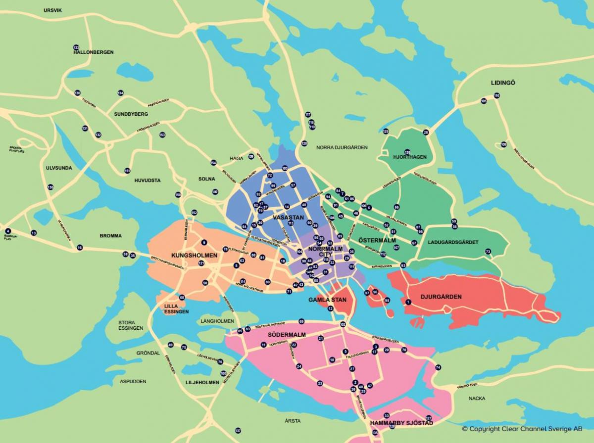 mapu grada bicikl mapu Stokholmu