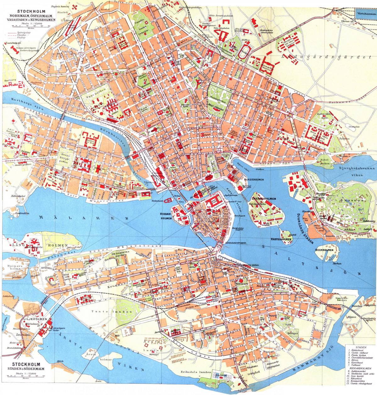 mapa kungsholmen Stokholmu