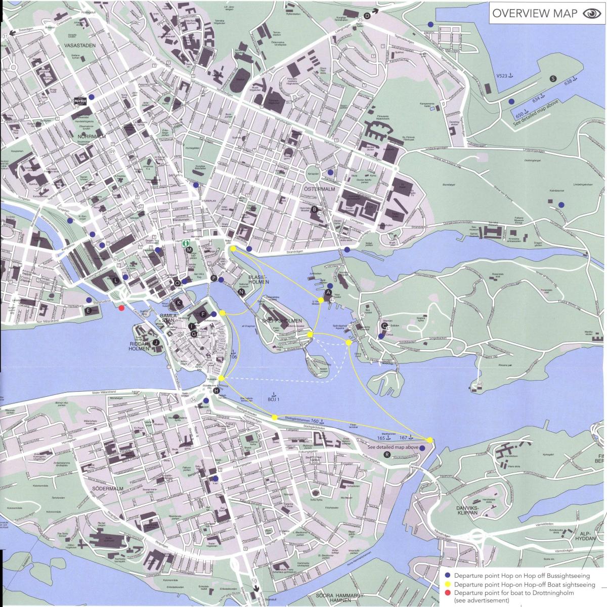 mapa Stokholmu centar