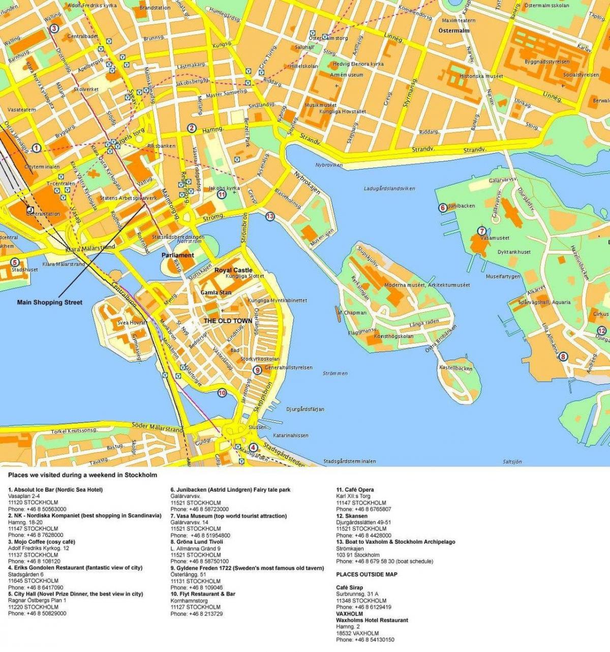 mapa Stokholmu krstarenje terminala