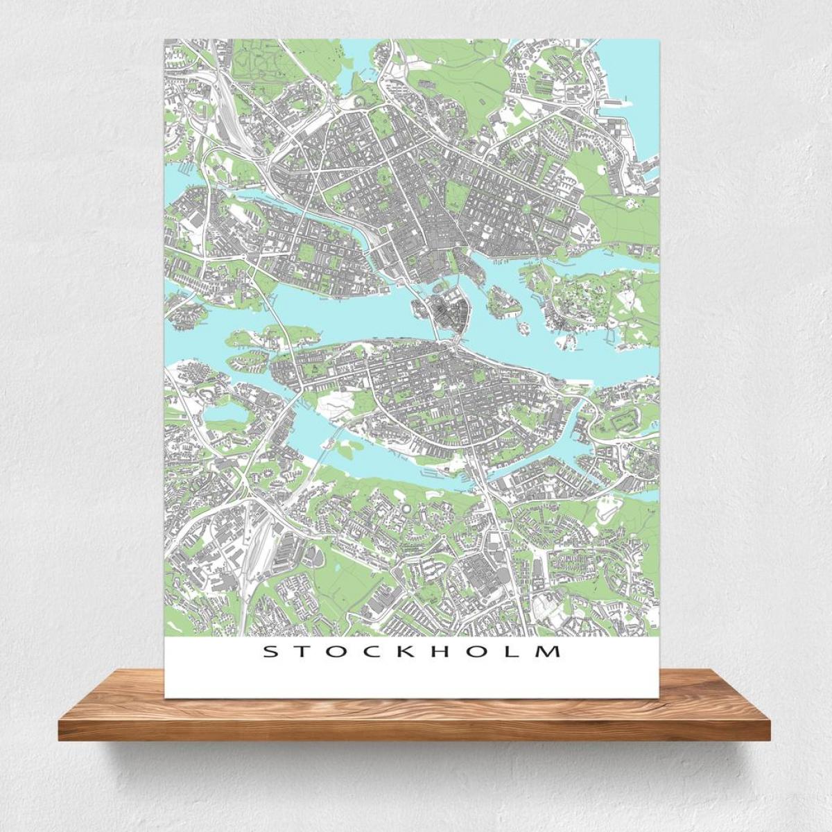 mapa Stokholmu mapu otisak
