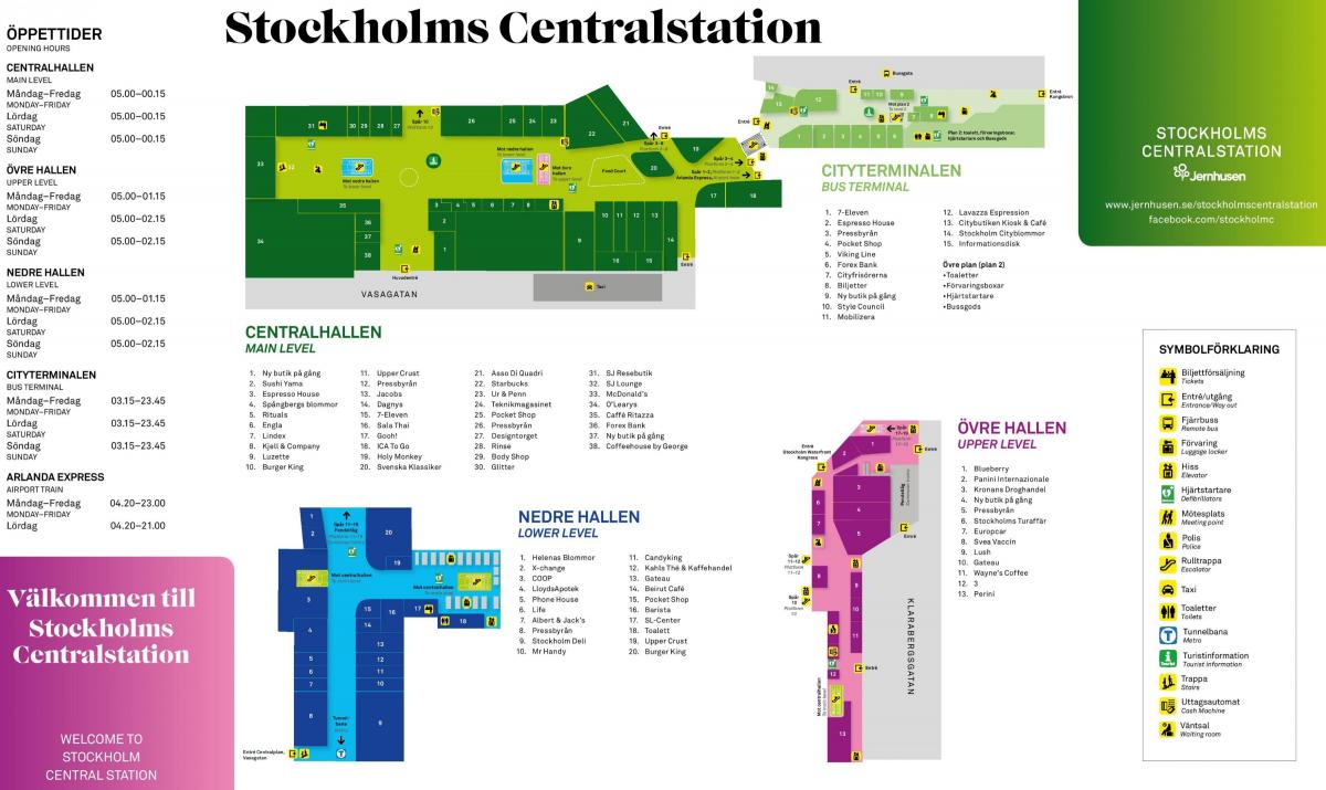 Stokholmu željezničke stanice mapu