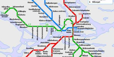 Javni prevoz Stokholmu mapu
