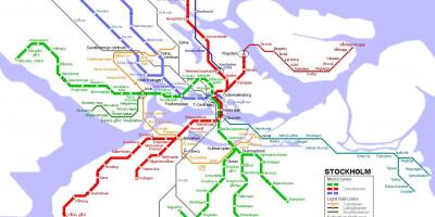 Mapa metroa Stokholmu