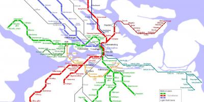 Mapa Stokholmu metro stanice