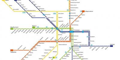 Mapa Stokholmu metro art