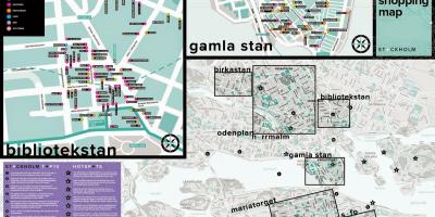 Mapa Stokholmu u kupovinu