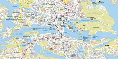 Mapa Stokholmu ulice