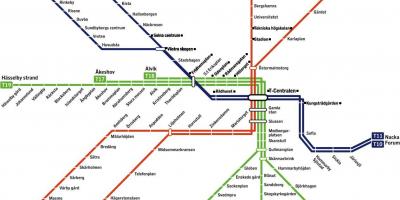 T central Stokholmu mapu