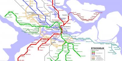 Švedskoj tunnelbana mapu